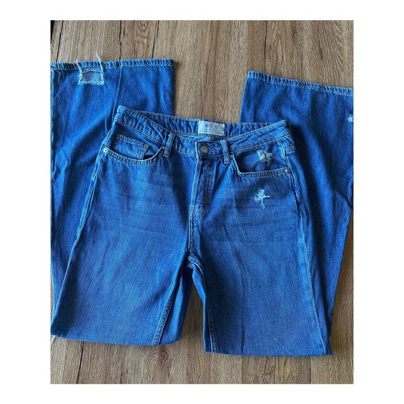 Free People Heritage Flare Medium Wash Mid Rise Jeans Size 27 - Picture 1 of 7